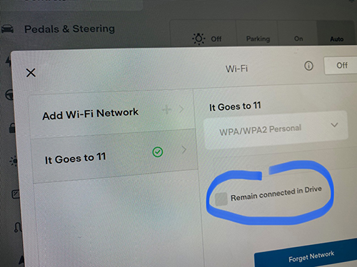 Remain connected in Drive setting